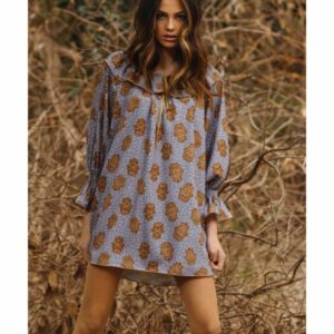Vestido Cuello Barco Volante Oma de Bella Bimba