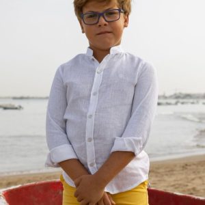 Camisa Lino Cuello Mao de Nachete