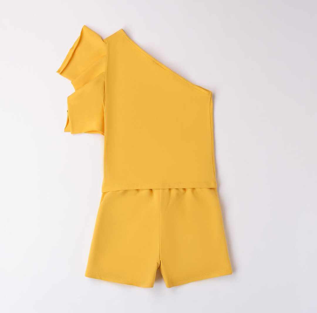 Camiseta Asimétrica + Short Mostaza de Ido - Imagen 3