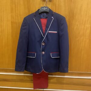 Traje de 2 Piezas Marino-Granate