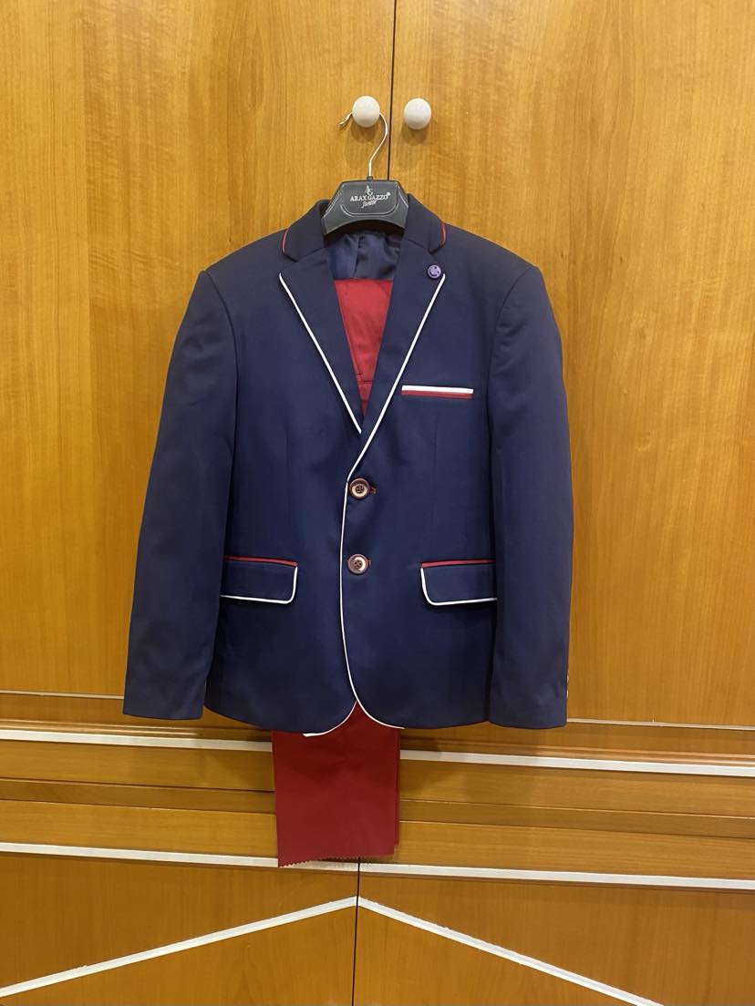 Traje de 2 Piezas Marino-Granate